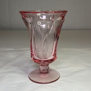 Vintage‎ Fostoria Pink Jamestown Juice/Small Wine Glasses 6" Tall